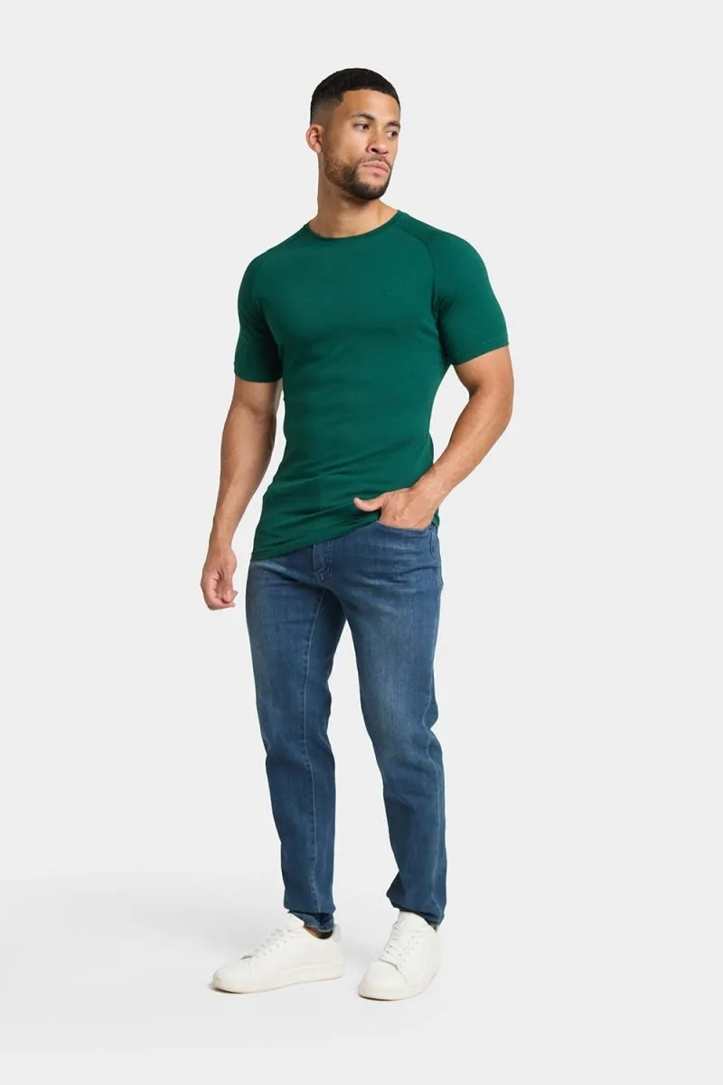 Premium Muscle Fit T-Shirt in Oxidised Green