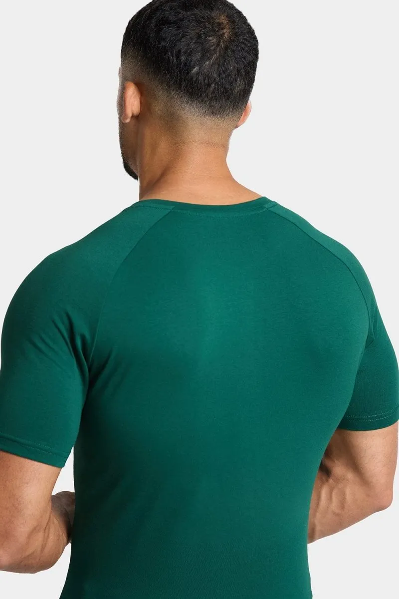 Premium Muscle Fit T-Shirt in Oxidised Green