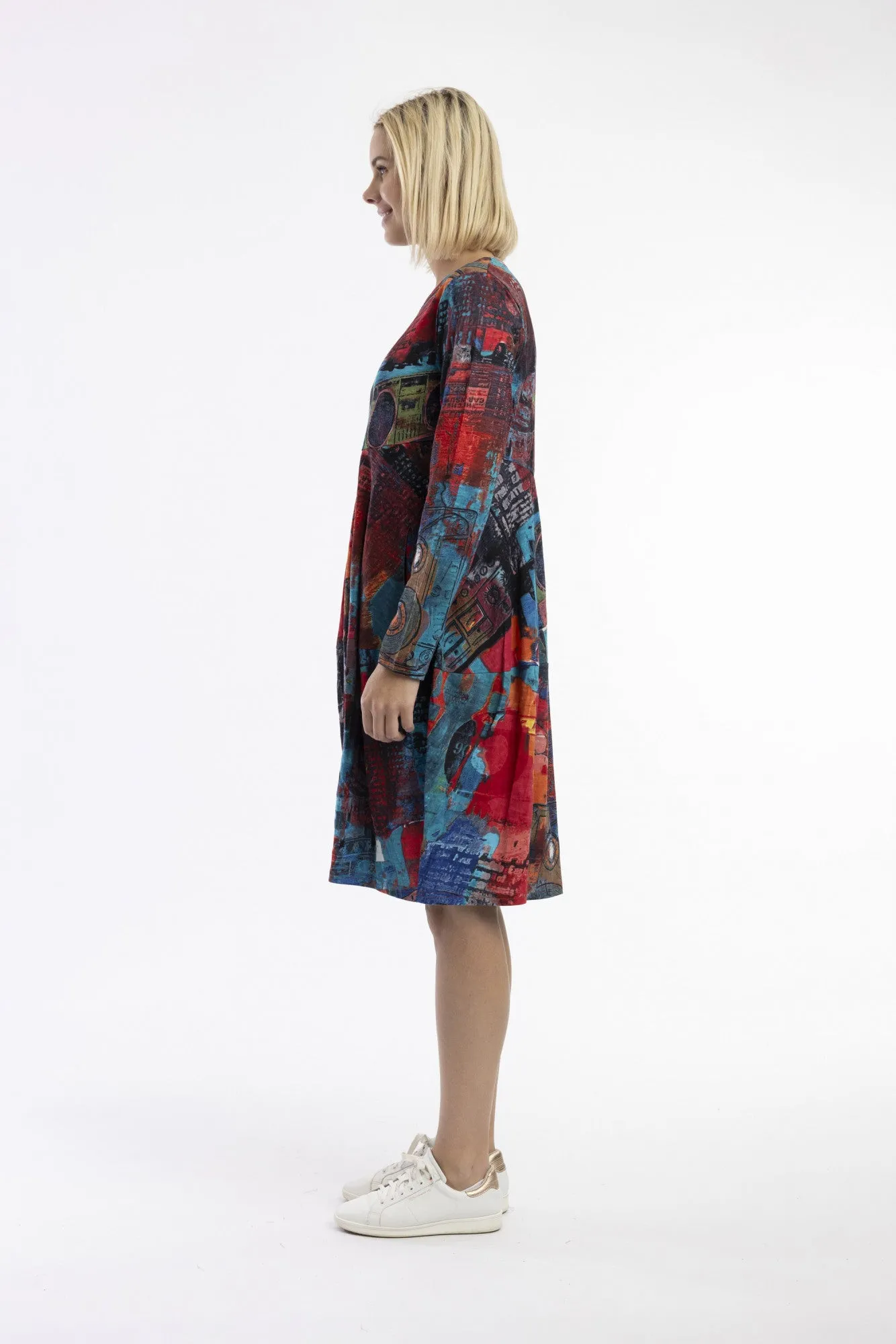 Printed Cotton Bubble Dress