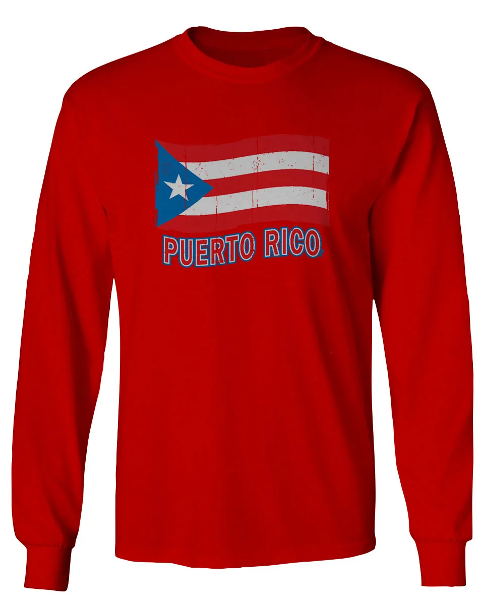 Puerto Rico Flag Boricua Puerto Rican Nuyorican Pride mens Long sleeve t shirt