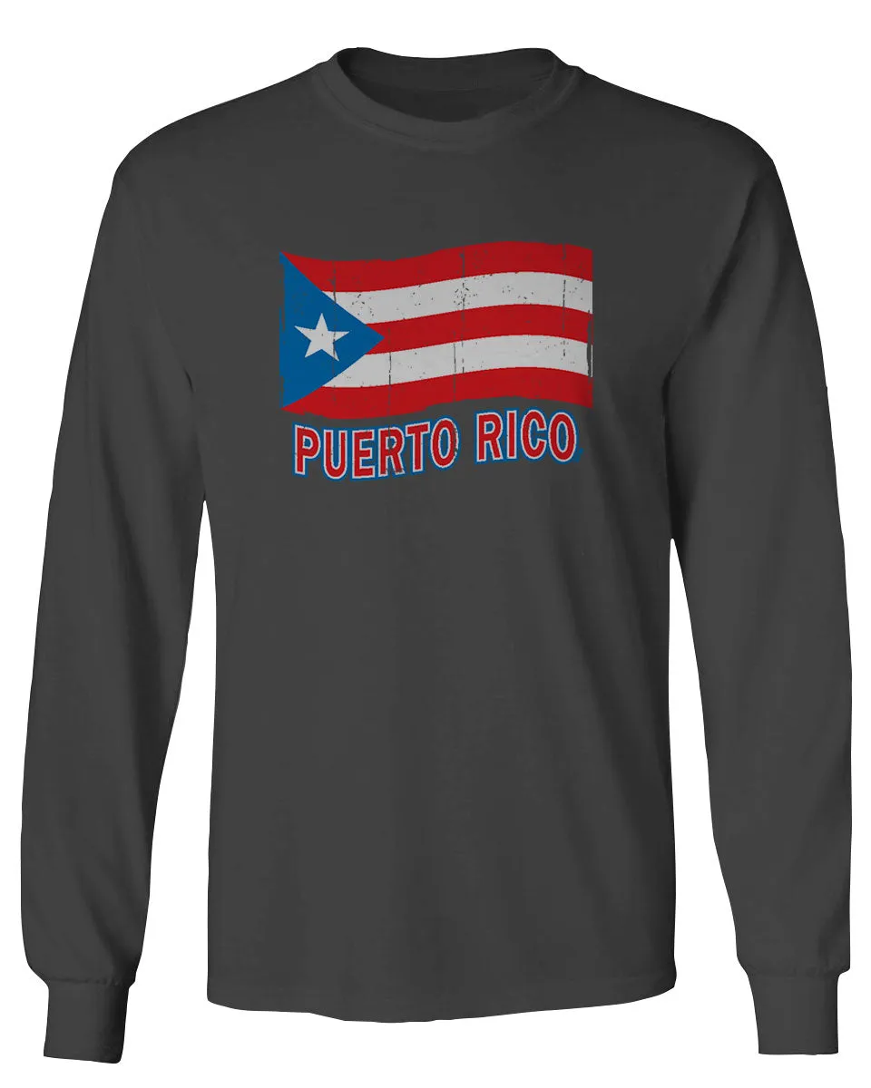 Puerto Rico Flag Boricua Puerto Rican Nuyorican Pride mens Long sleeve t shirt