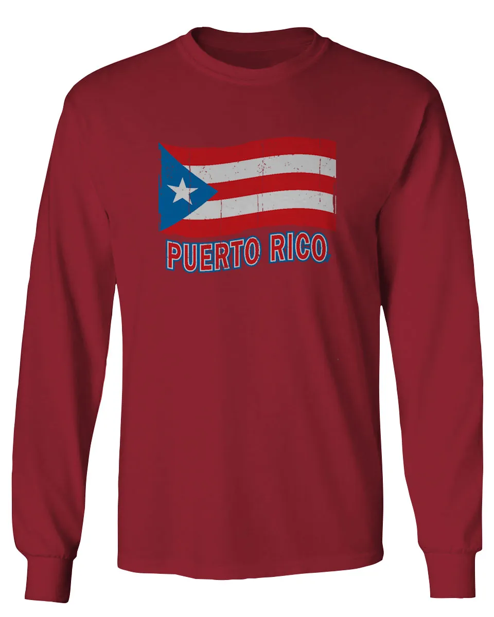 Puerto Rico Flag Boricua Puerto Rican Nuyorican Pride mens Long sleeve t shirt