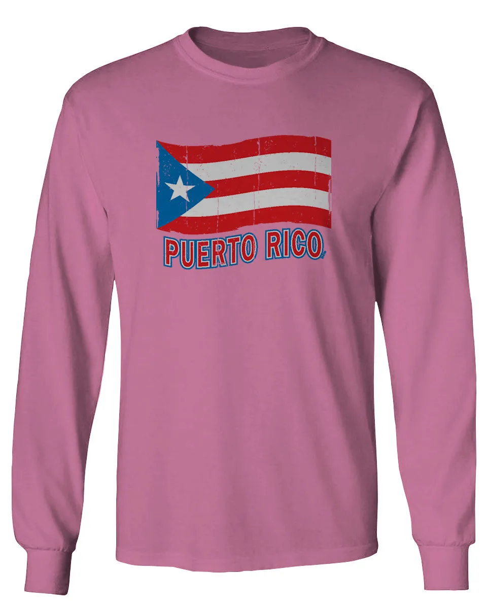 Puerto Rico Flag Boricua Puerto Rican Nuyorican Pride mens Long sleeve t shirt