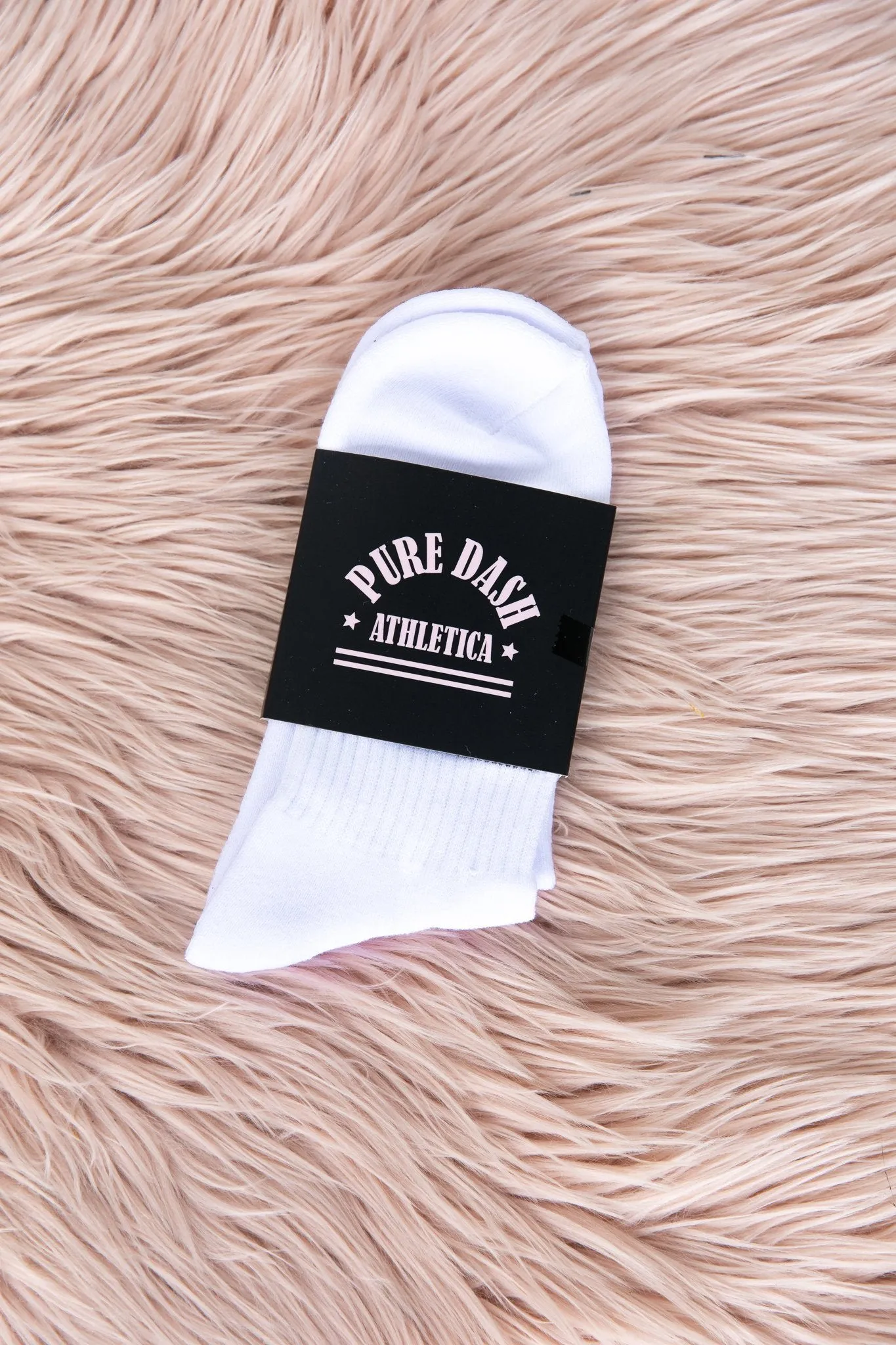 Pure Dash Crew Socks - Black/White