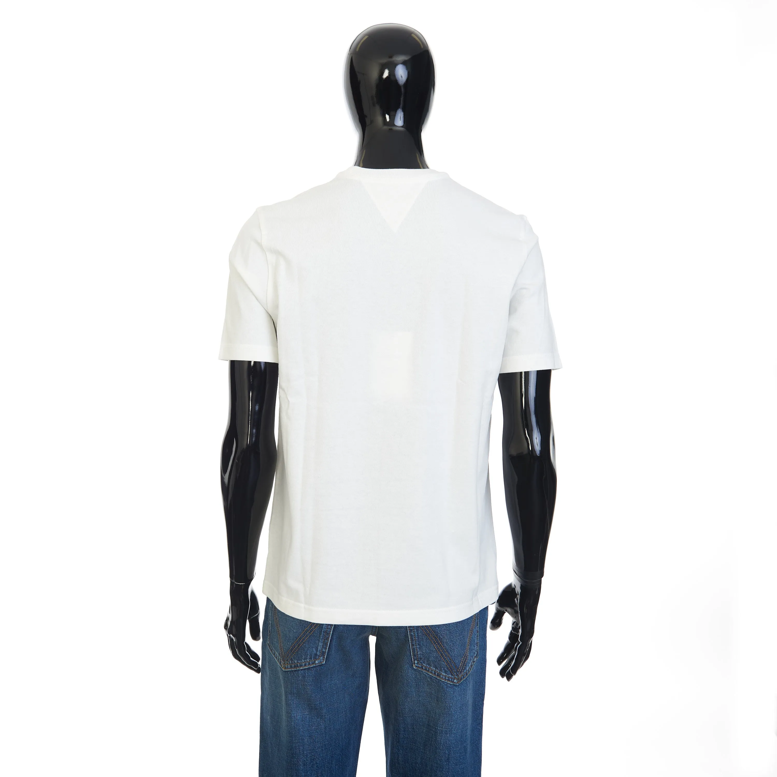 "Sunrise" Light Crewneck T-shirt In Chalk White Cotton