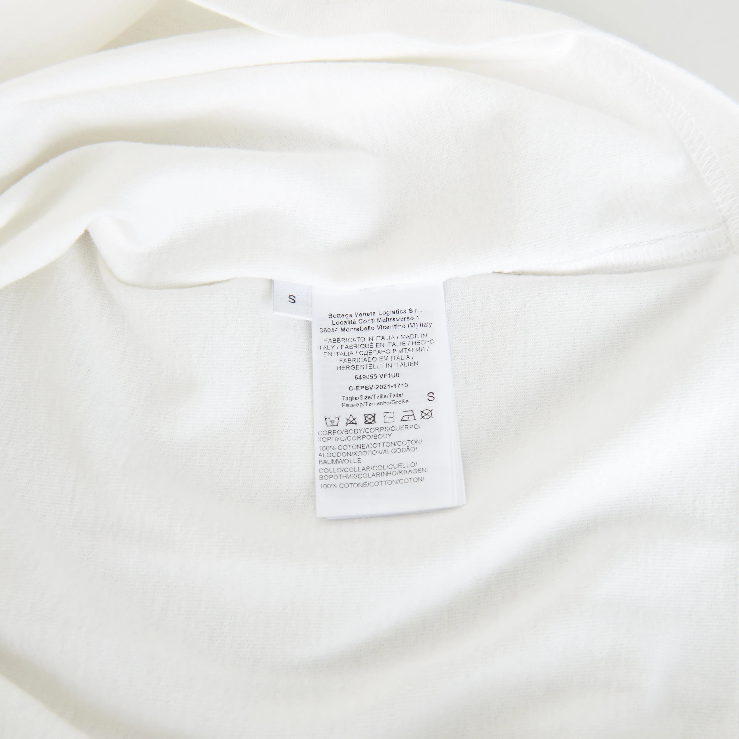 "Sunrise" Light Crewneck T-shirt In Chalk White Cotton