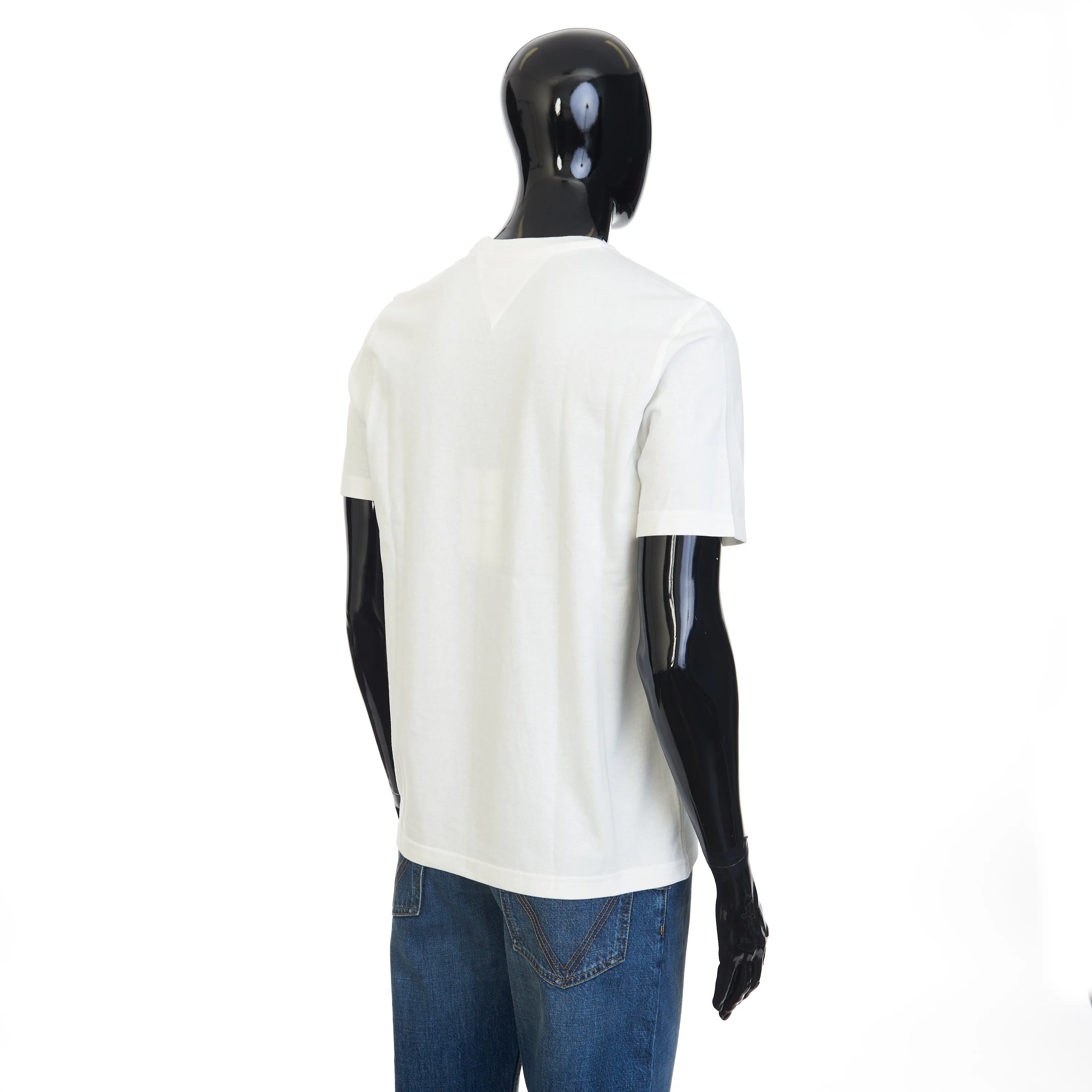 "Sunrise" Light Crewneck T-shirt In Chalk White Cotton