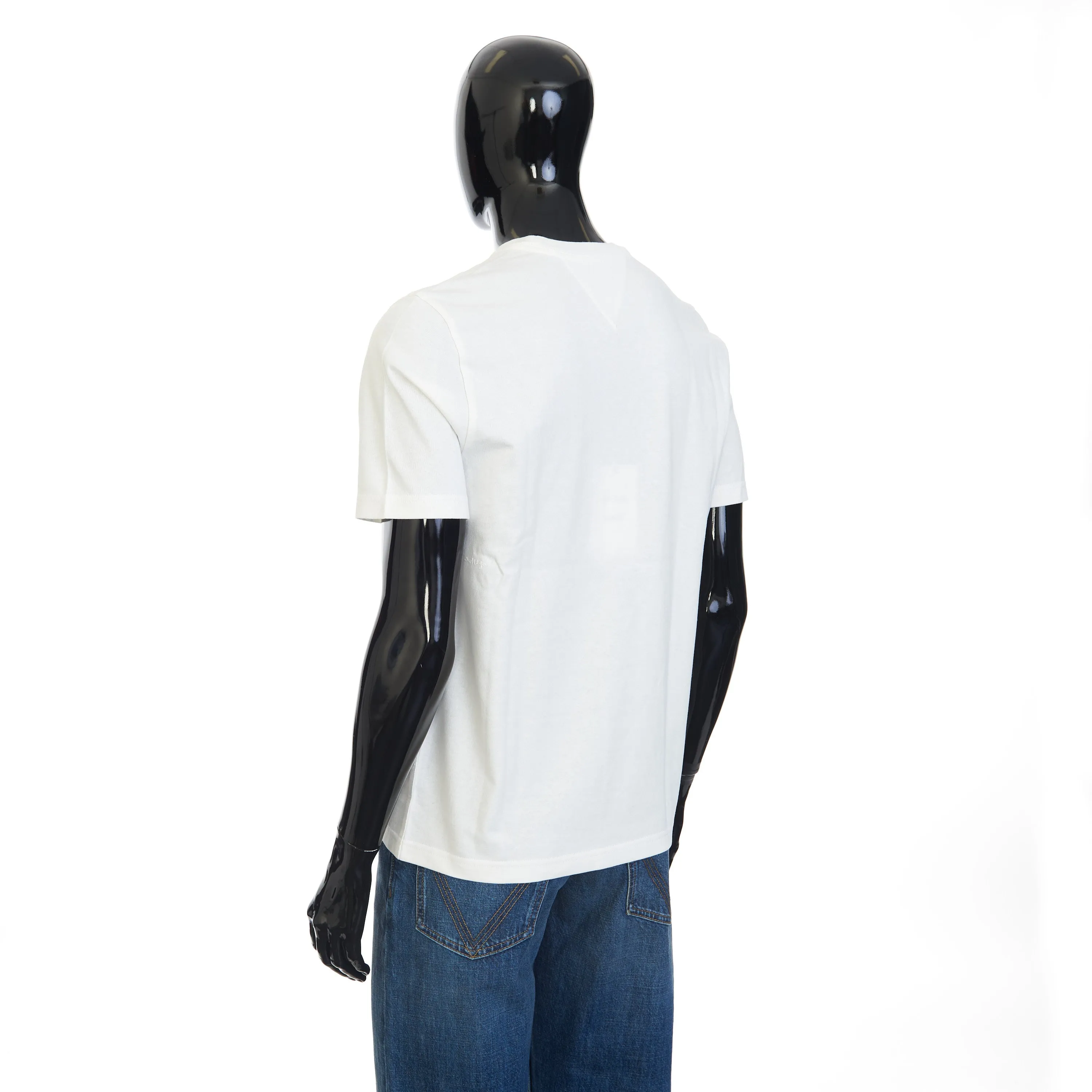 "Sunrise" Light Crewneck T-shirt In Chalk White Cotton