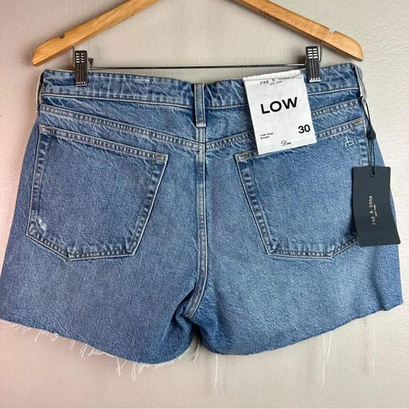 Rag &amp; Bone Dre Low-Rise Original Boyfriend Jean Shorts in color Clean Peony Sz30