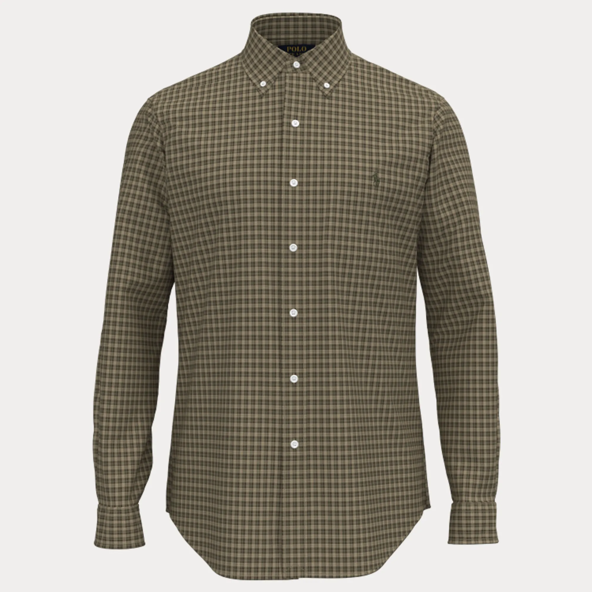 Ralph Lauren Mens Sport shirt Khaki/Olive Multi
