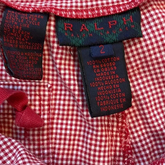 Ralph Lauren shorts red white size 2