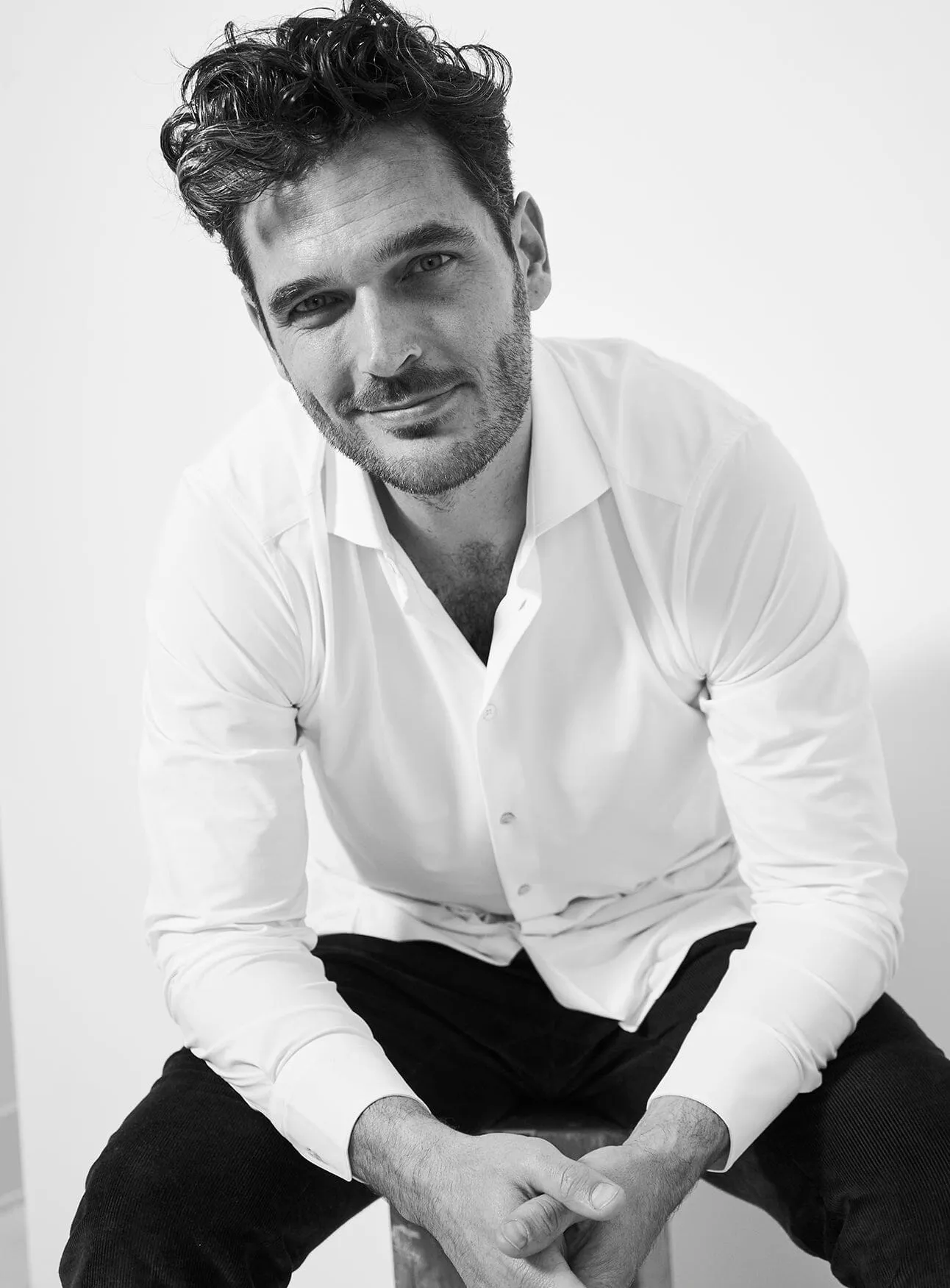 Recycled Italian White Twill Comfort Shirt