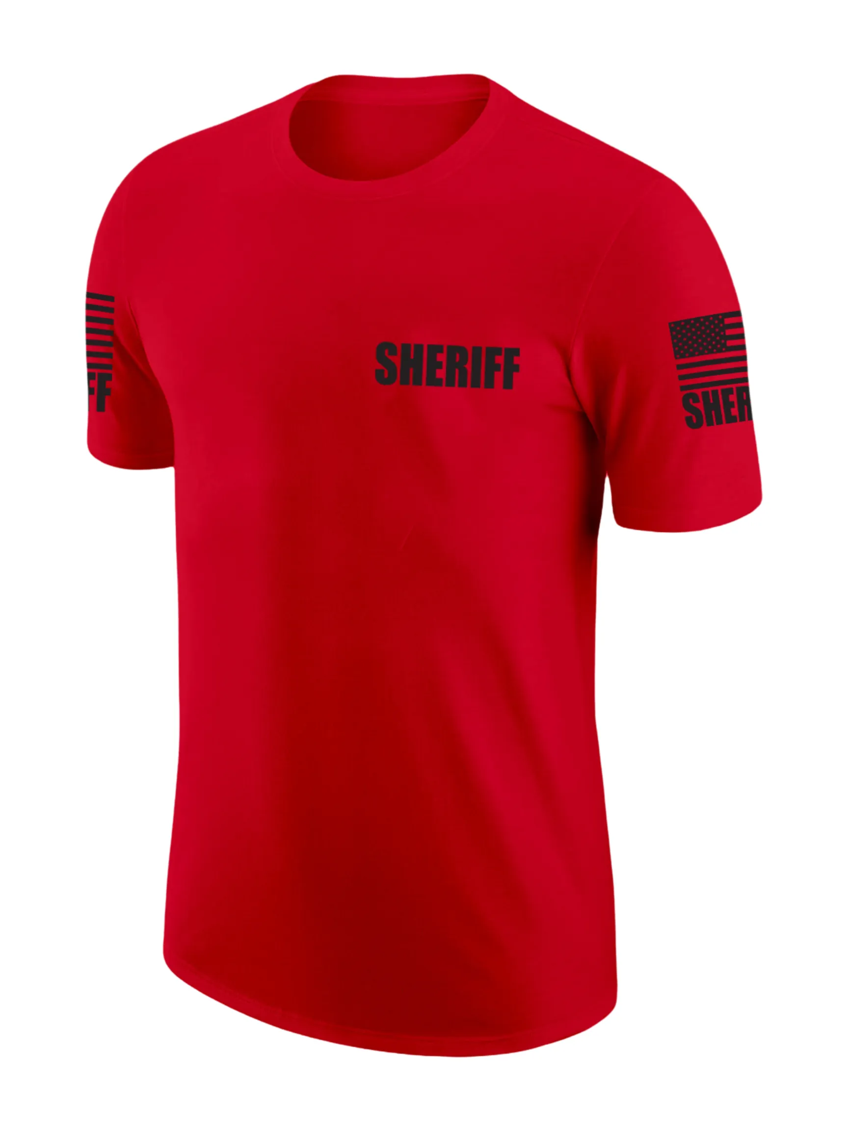 Red Sheriff Men's Shirt - Short Sleeve (Black)