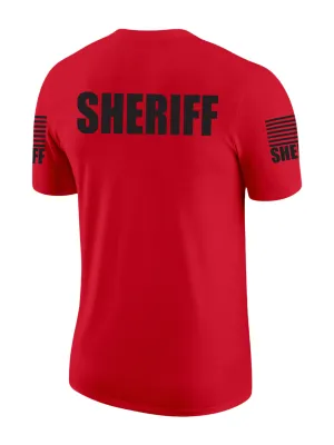 Red Sheriff Men's Shirt - Short Sleeve (Black)