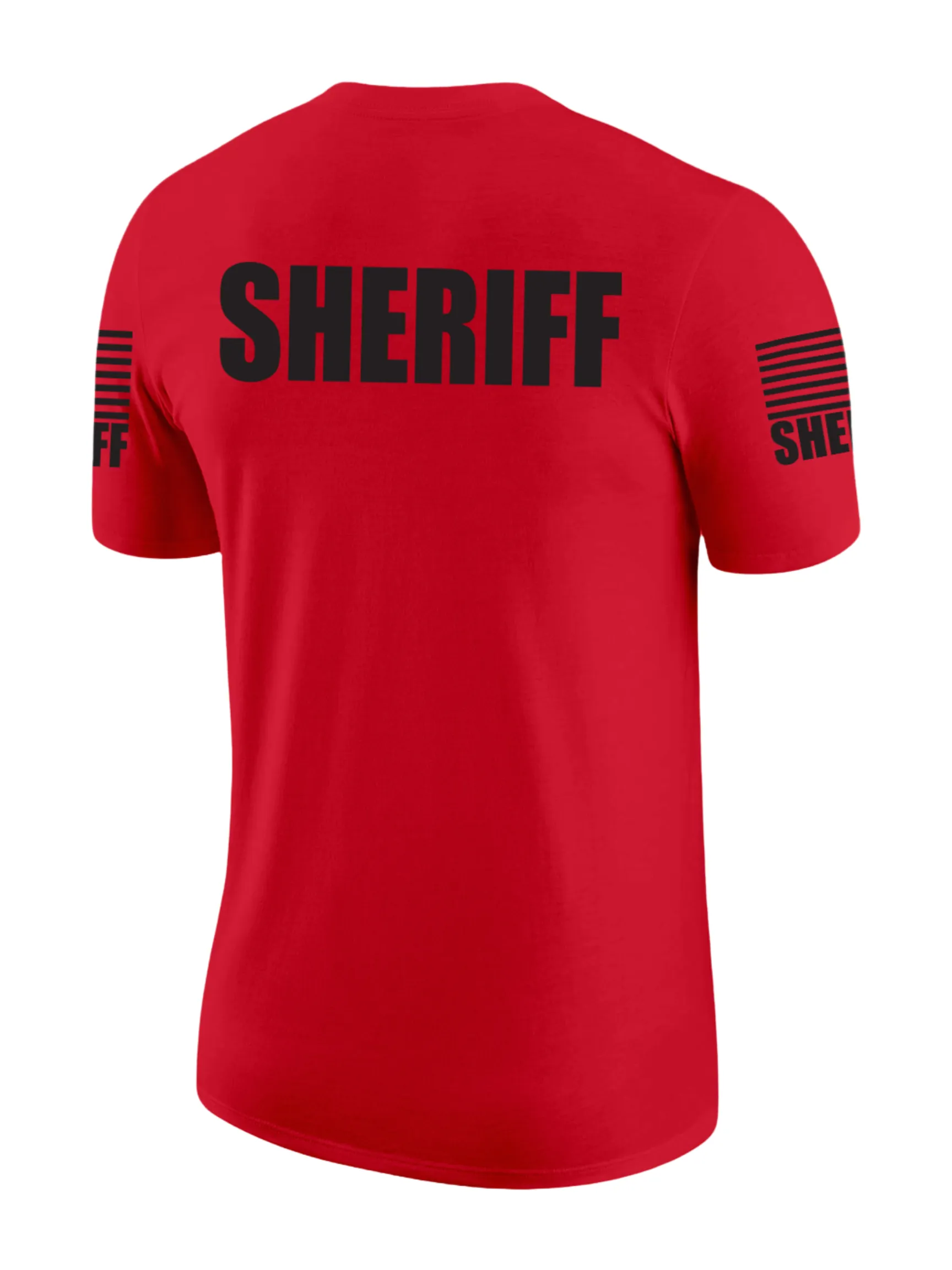 Red Sheriff Men's Shirt - Short Sleeve (Black)