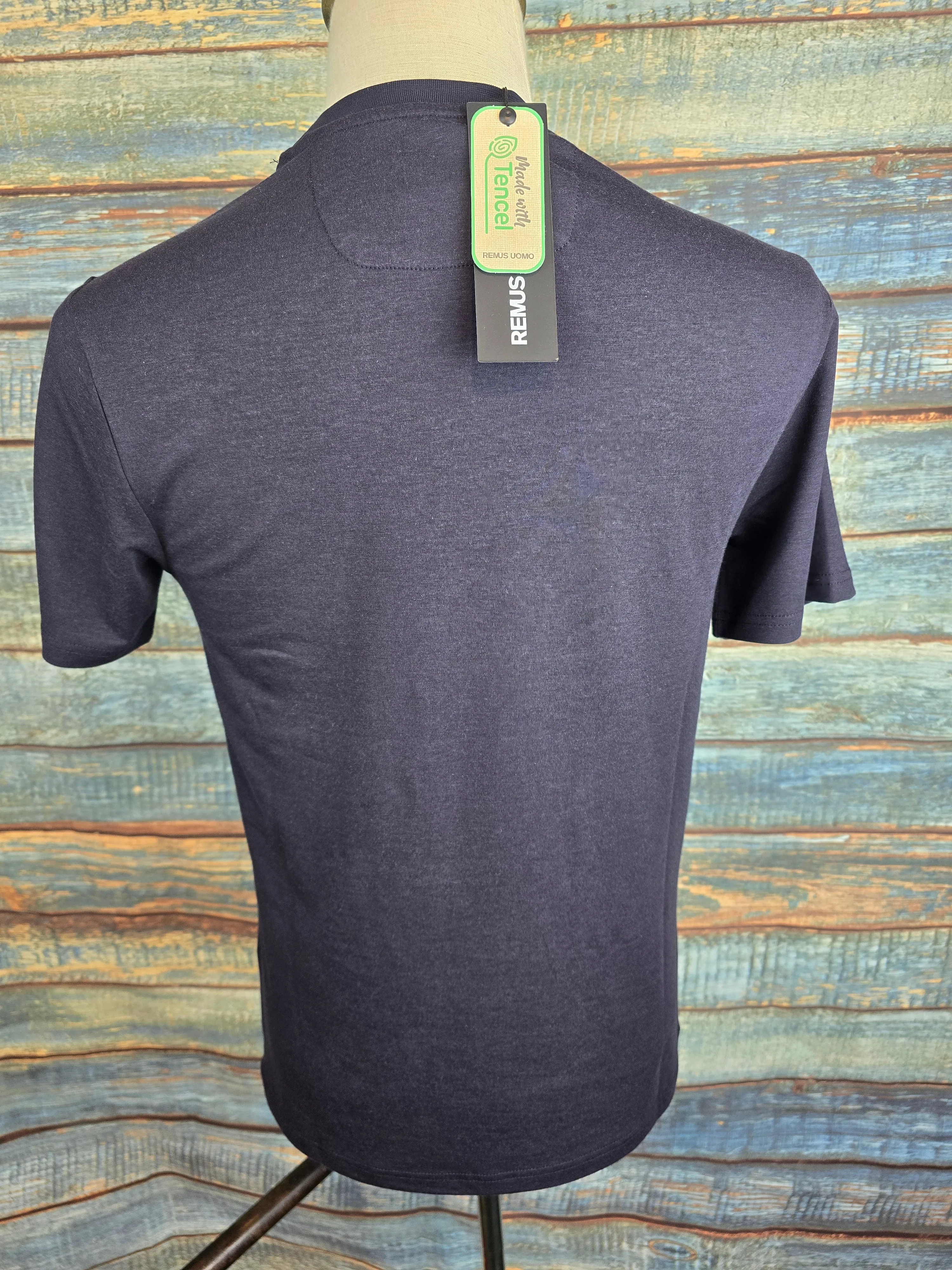 Remus Uomo Tapered Fit Crew Neck Tencel T-Shirt