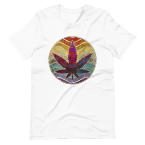 Retro-Design-of-Marijuana-Leaf-Unisex t-shirt