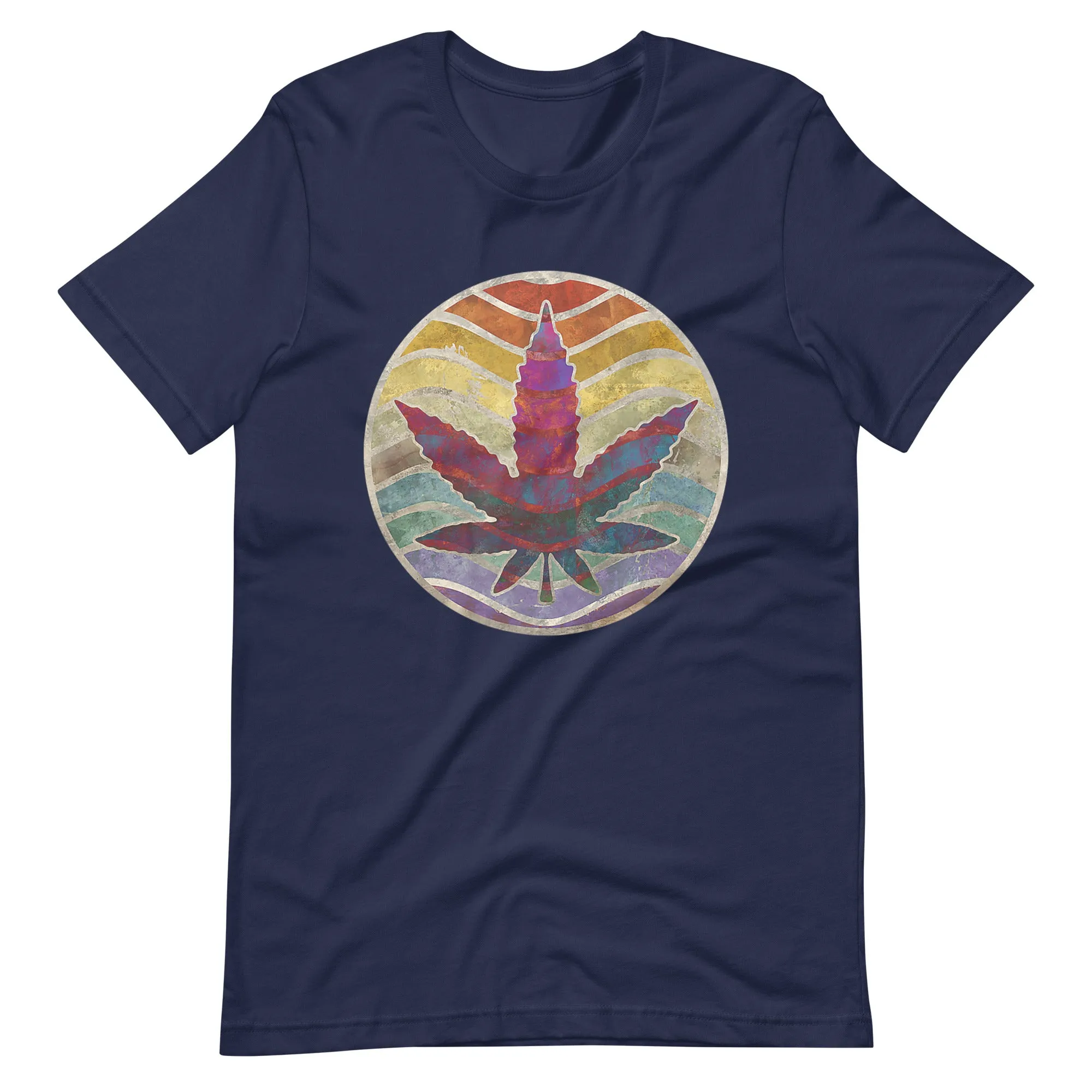 Retro-Design-of-Marijuana-Leaf-Unisex t-shirt