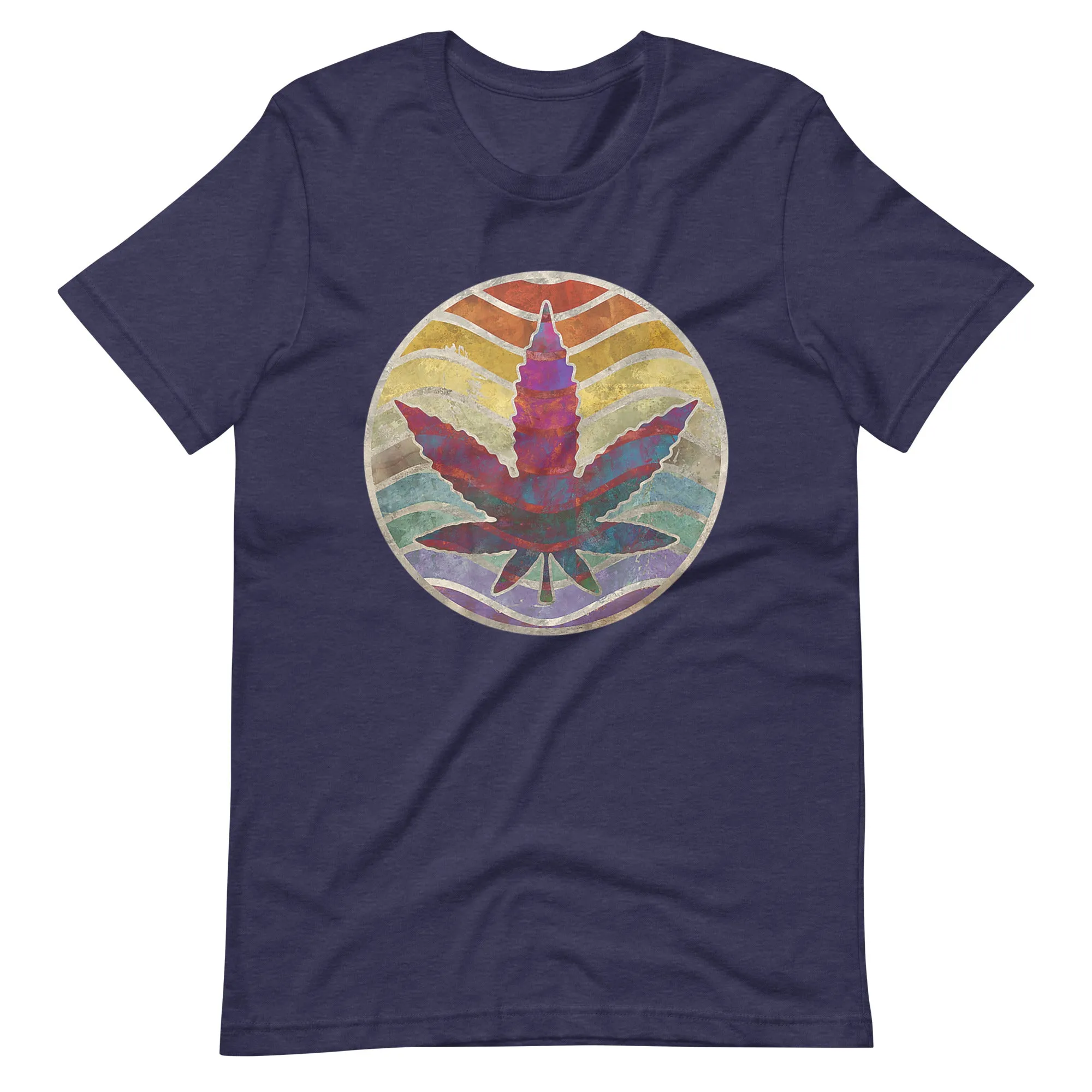 Retro-Design-of-Marijuana-Leaf-Unisex t-shirt
