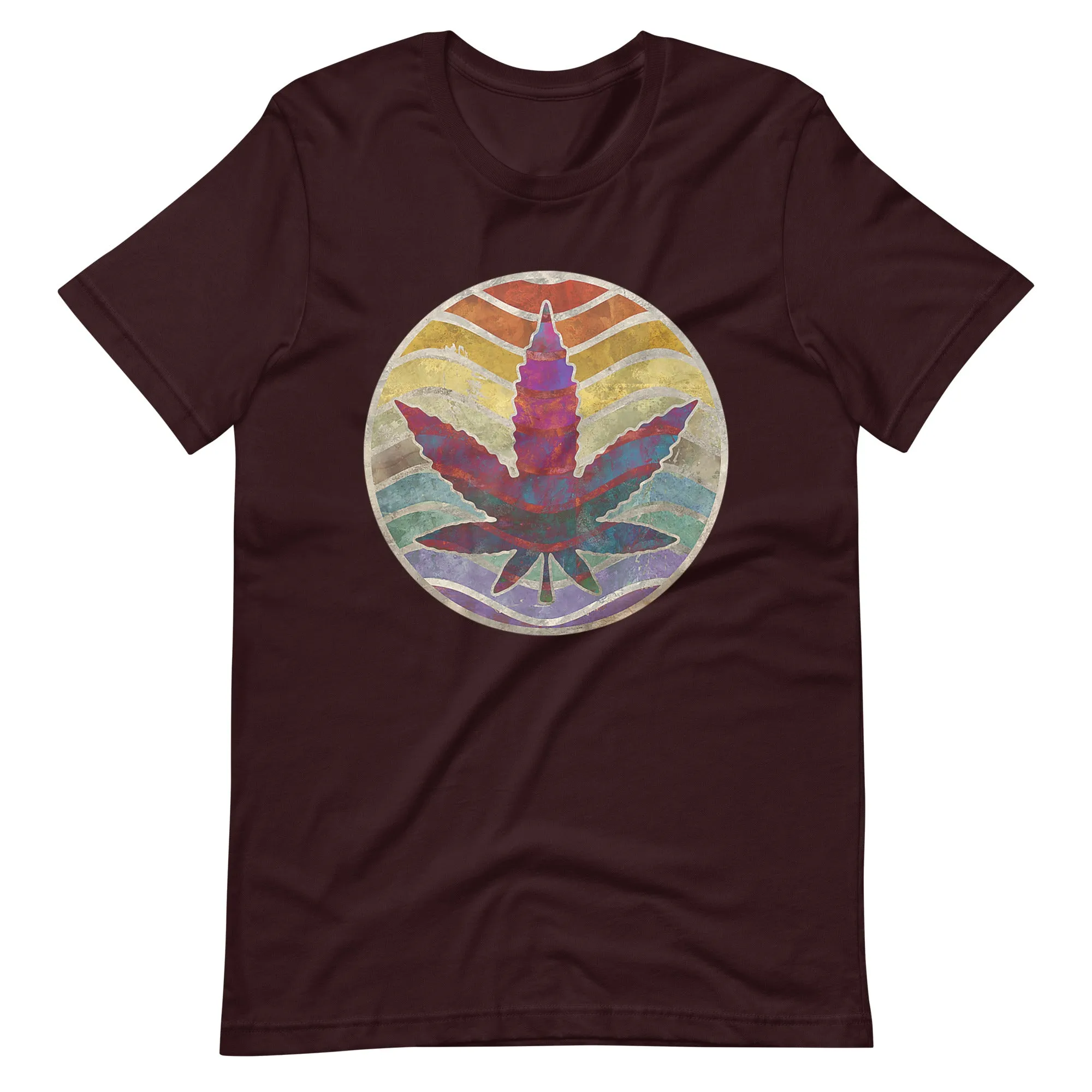 Retro-Design-of-Marijuana-Leaf-Unisex t-shirt