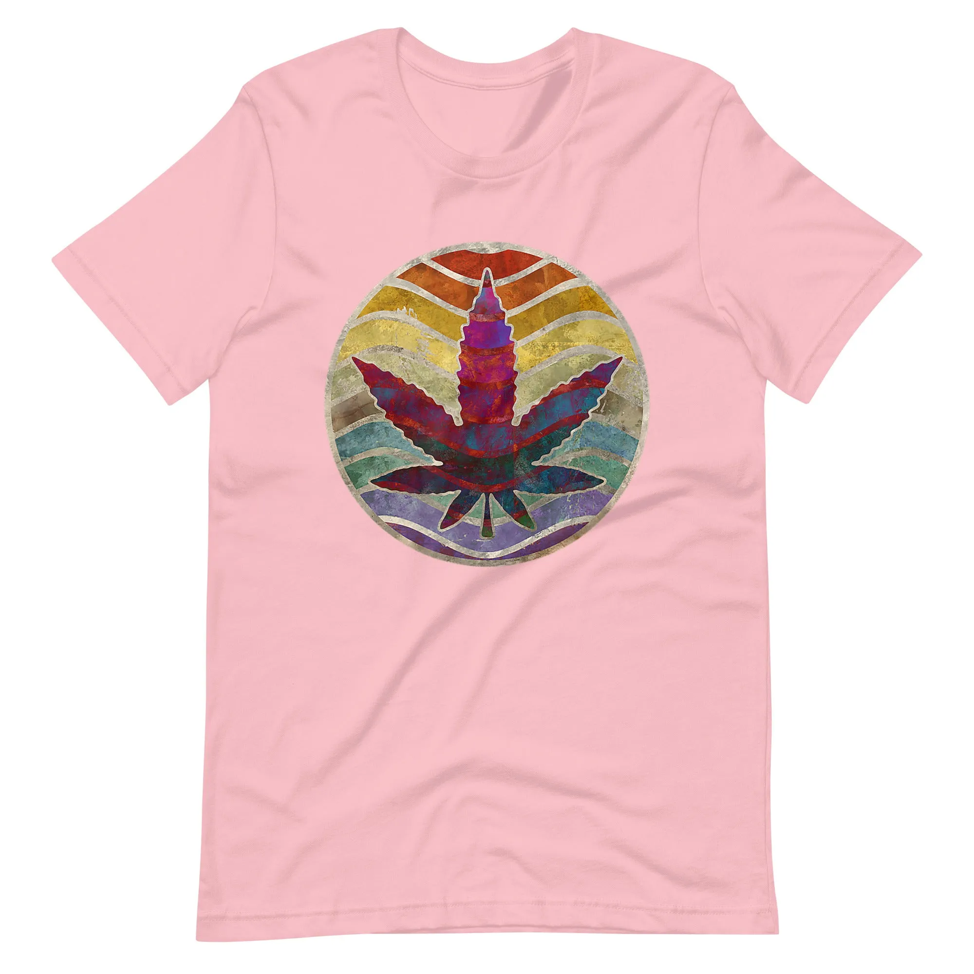 Retro-Design-of-Marijuana-Leaf-Unisex t-shirt