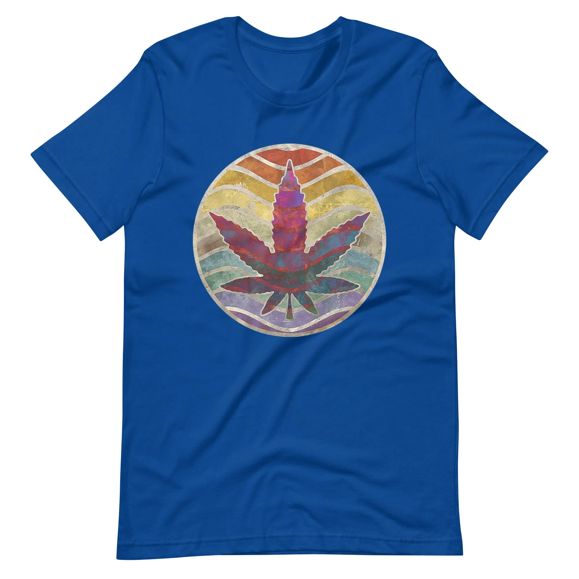 Retro-Design-of-Marijuana-Leaf-Unisex t-shirt