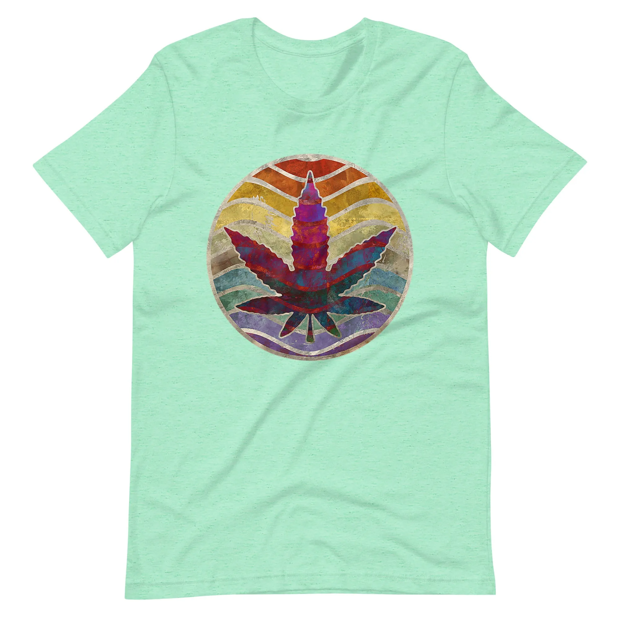 Retro-Design-of-Marijuana-Leaf-Unisex t-shirt
