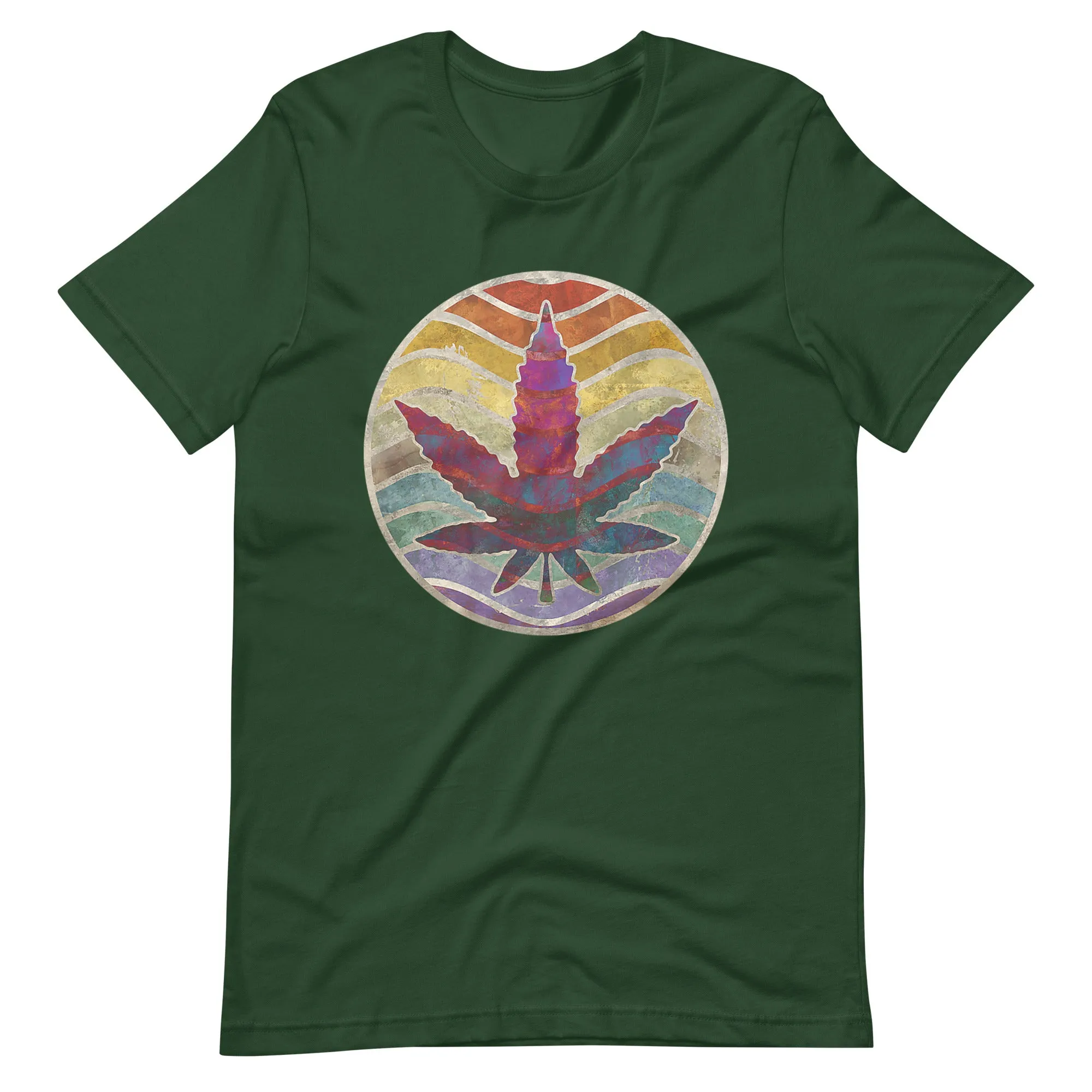 Retro-Design-of-Marijuana-Leaf-Unisex t-shirt