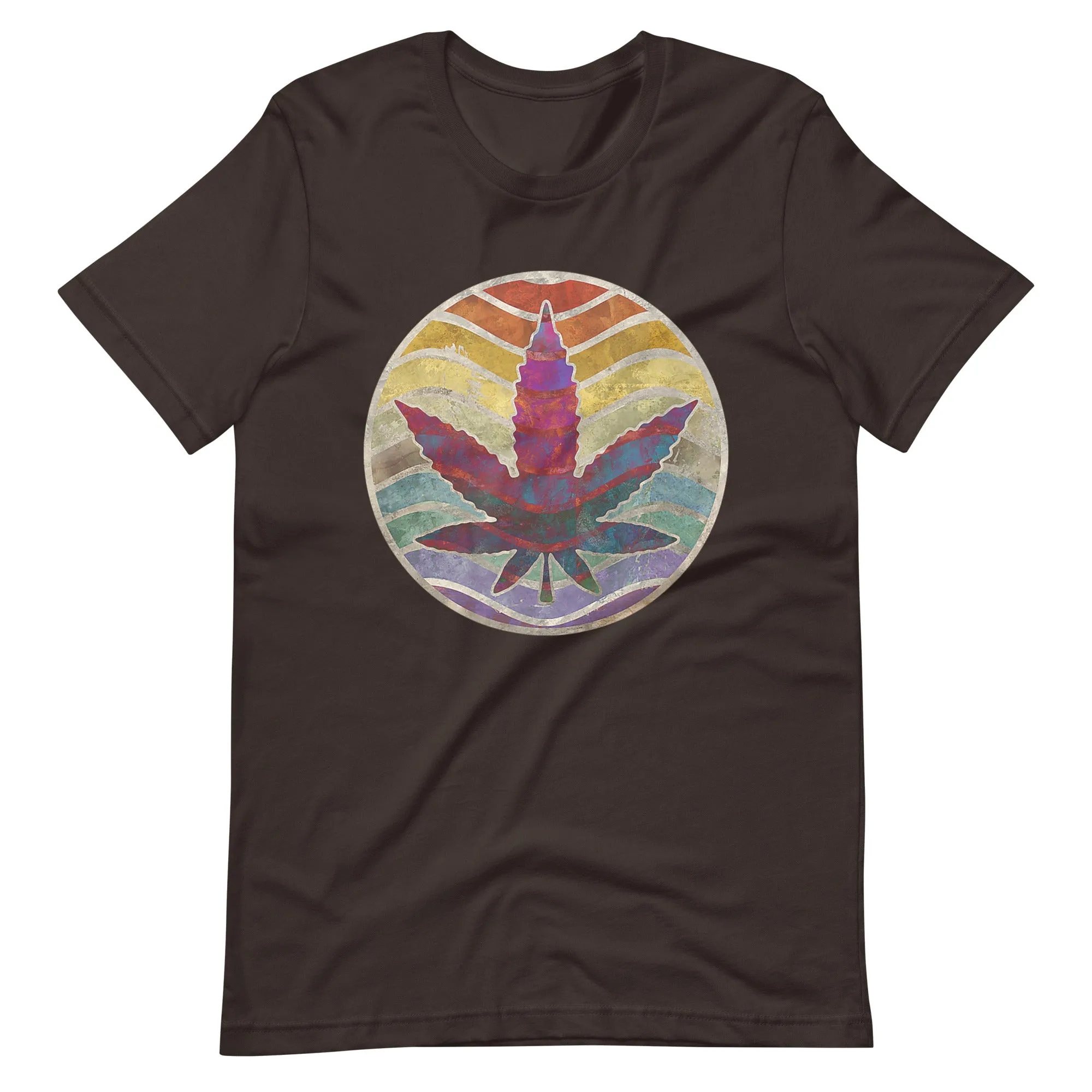 Retro-Design-of-Marijuana-Leaf-Unisex t-shirt