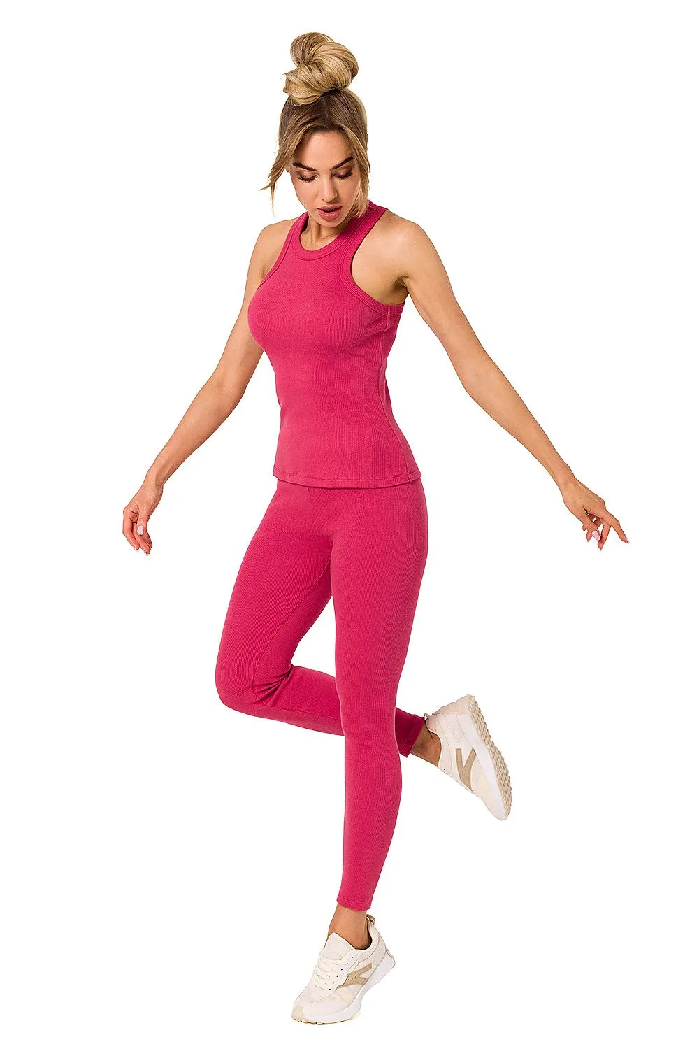 Ribbed Deep-Cut Fitted Top