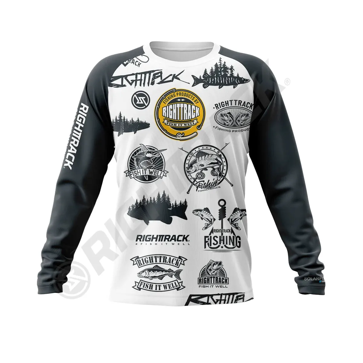 RightTrack Contrast Men's Long Sleeve Fishing Clothing: Breathable UPF 50  Protection for Outdoor Activities