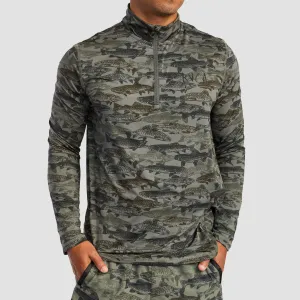 RVCA Ben Horton Vent Longsleeve Half-Zip Top Hor Fi Cam Beet