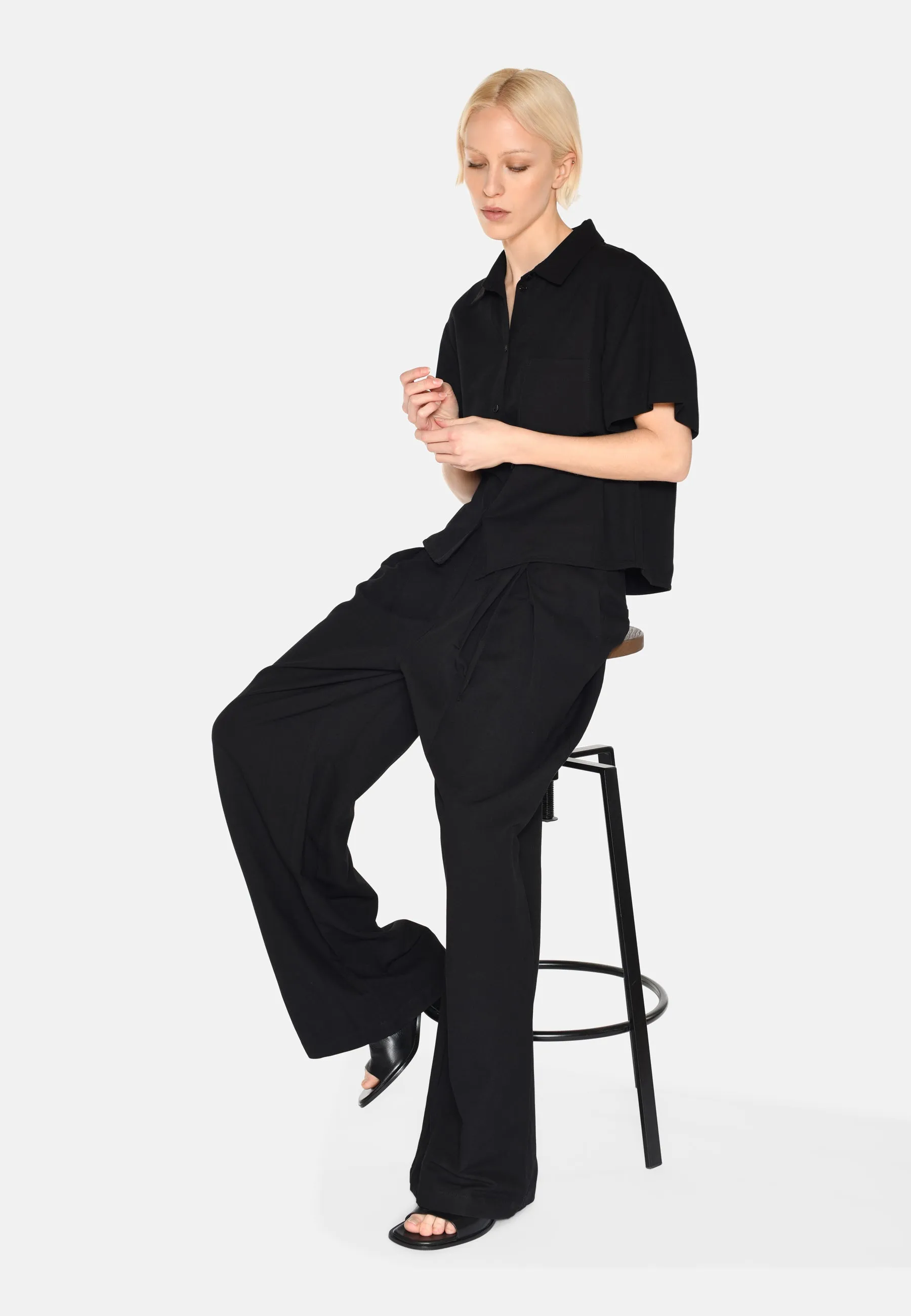 Sage short sleeved shirt 4191 - Black
