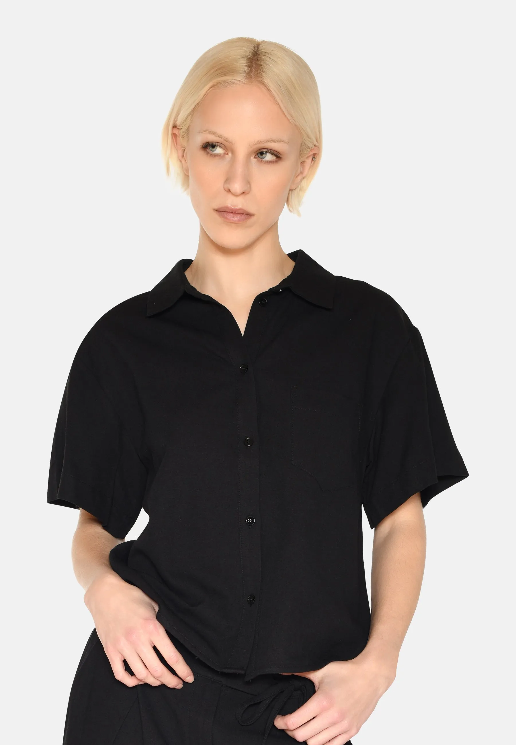Sage short sleeved shirt 4191 - Black