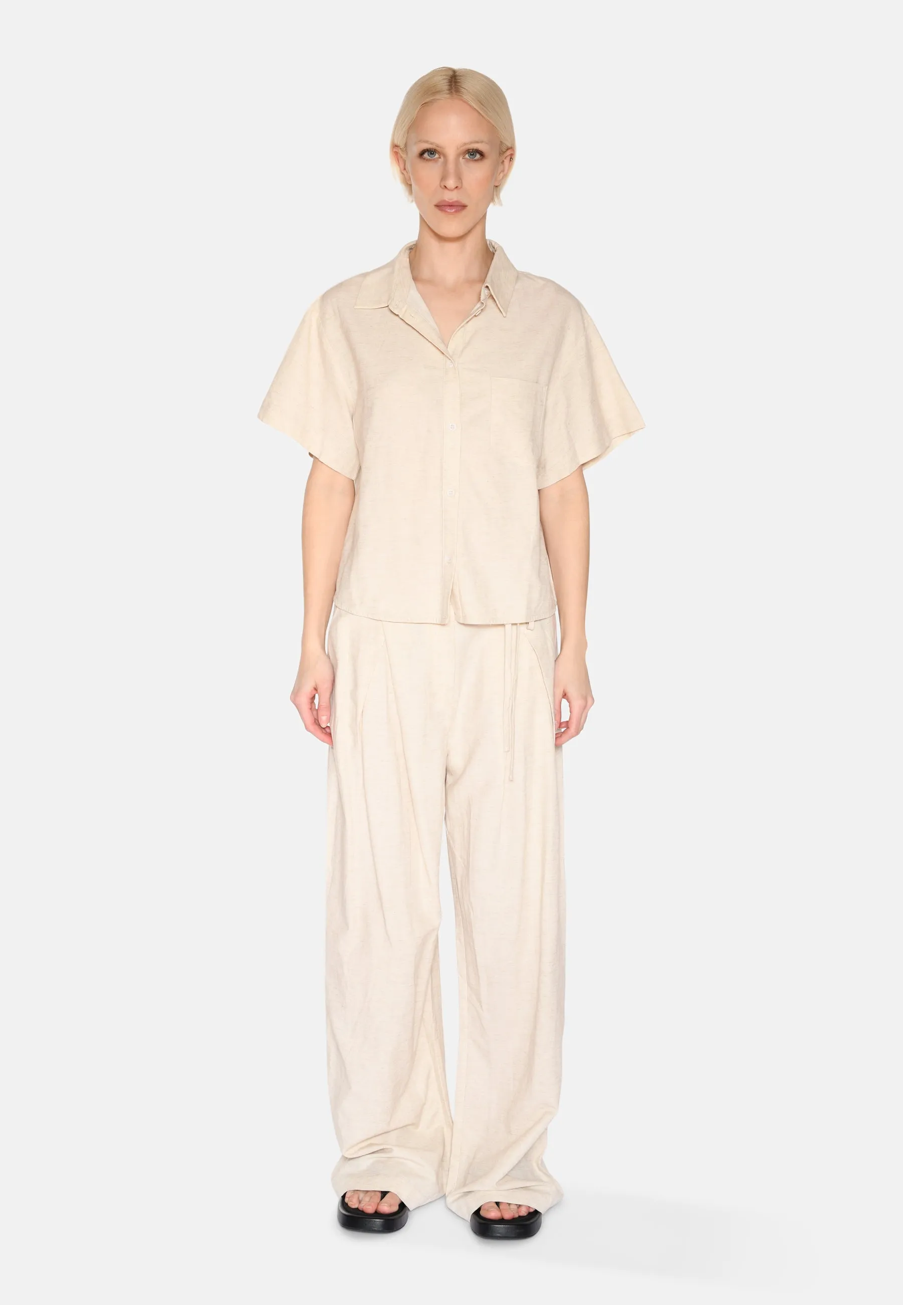 Sage short sleeved shirt 4191 - Brown Rice