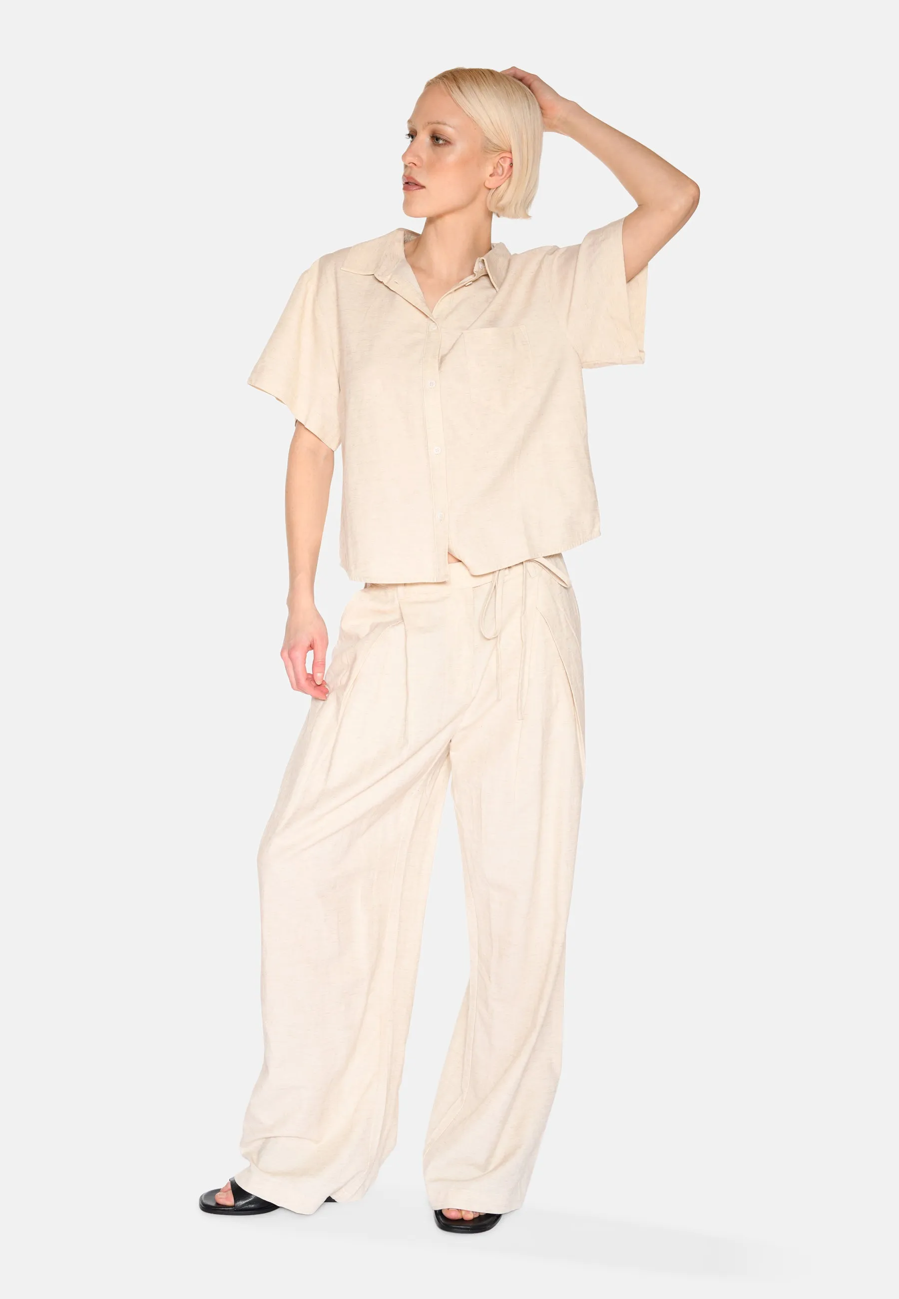 Sage short sleeved shirt 4191 - Brown Rice