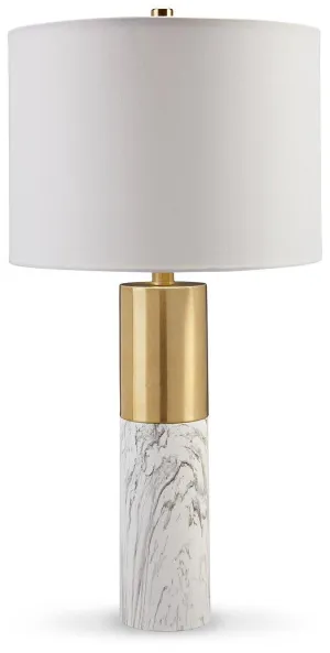 Samney Gold Finish/White Table Lamp (Set of 2)