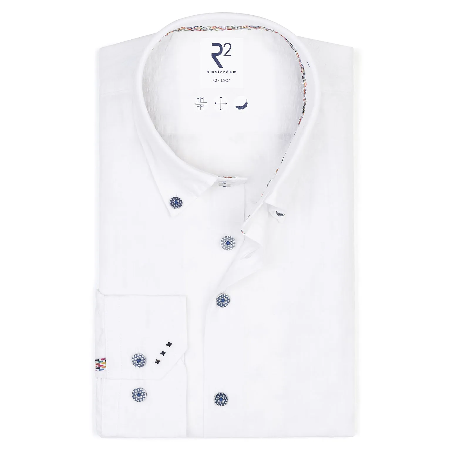Seersucker linen blend shirt