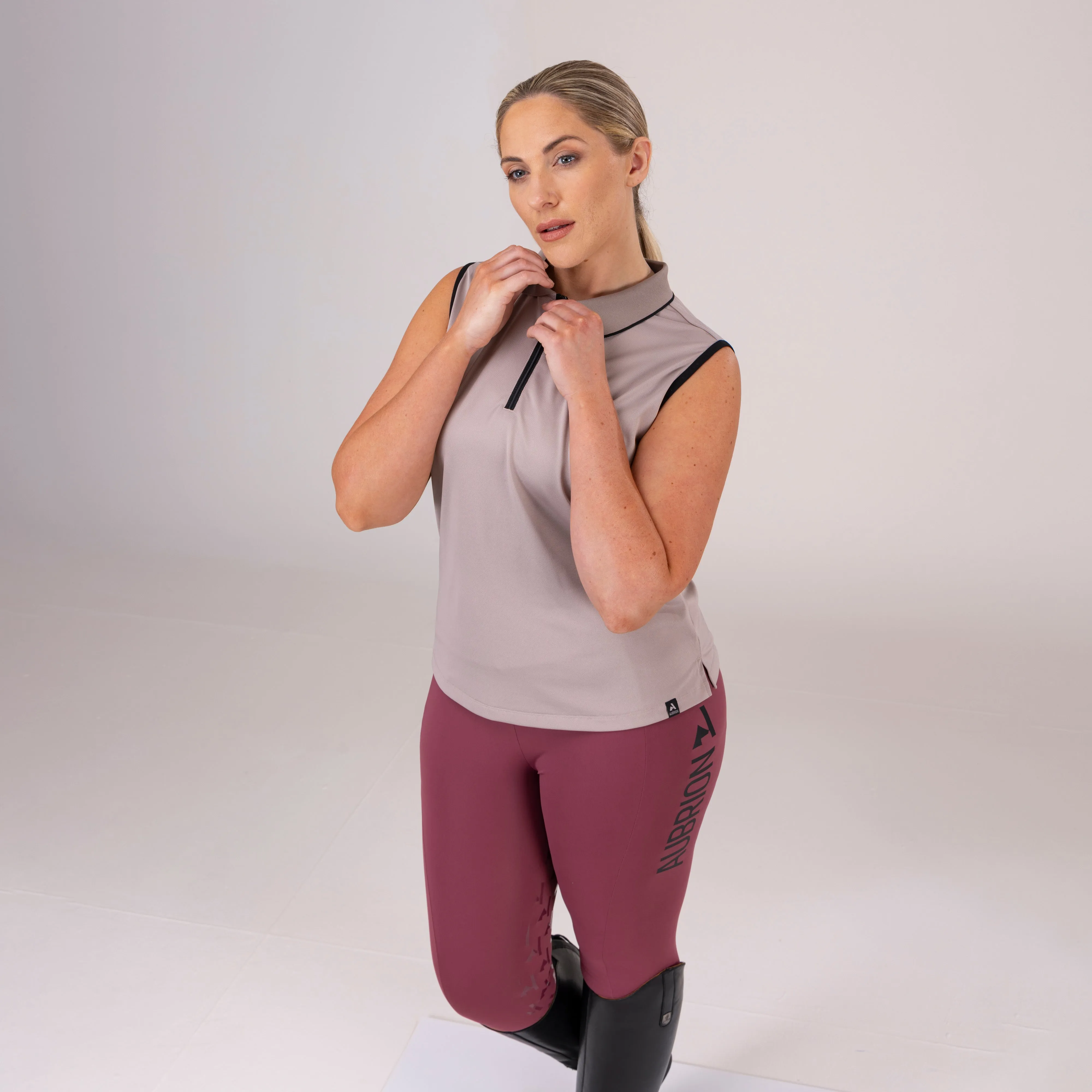 Shires Aubrion Ladies React Sleeveless Tech Polo
