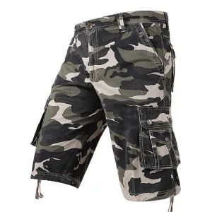Short Cargo en Coton Camouflage Vintage