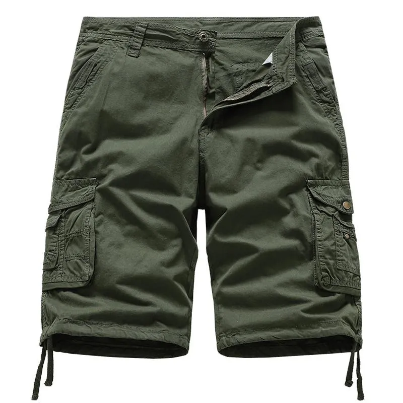 Short décontracté ample en coton uni