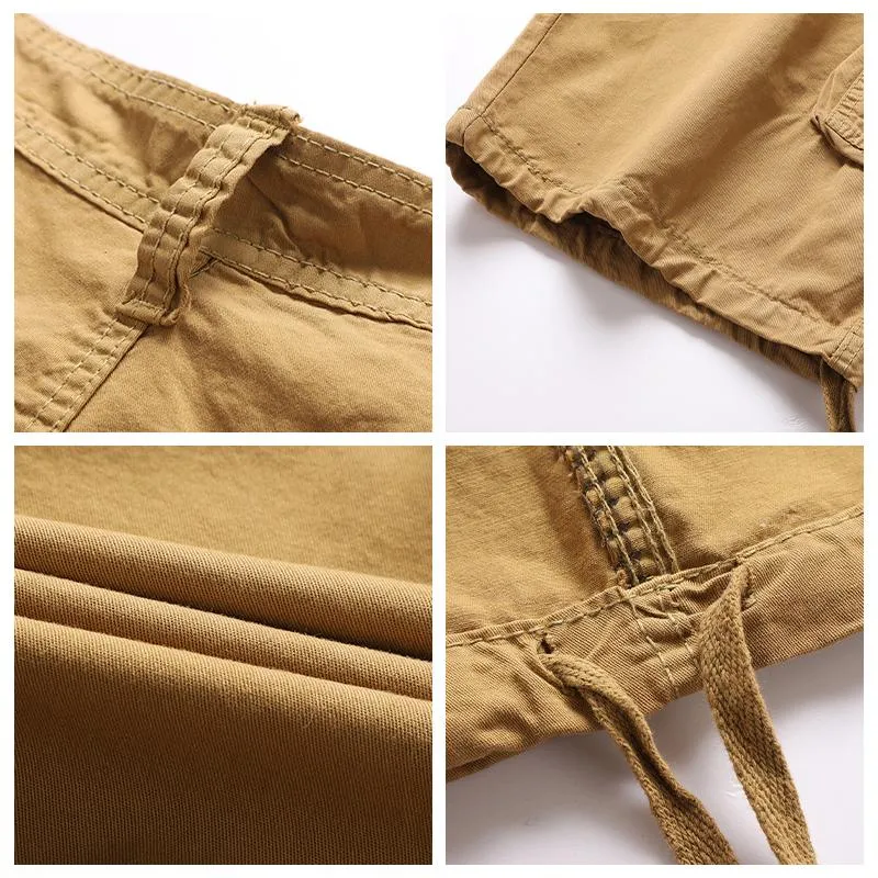 Short décontracté ample en coton uni