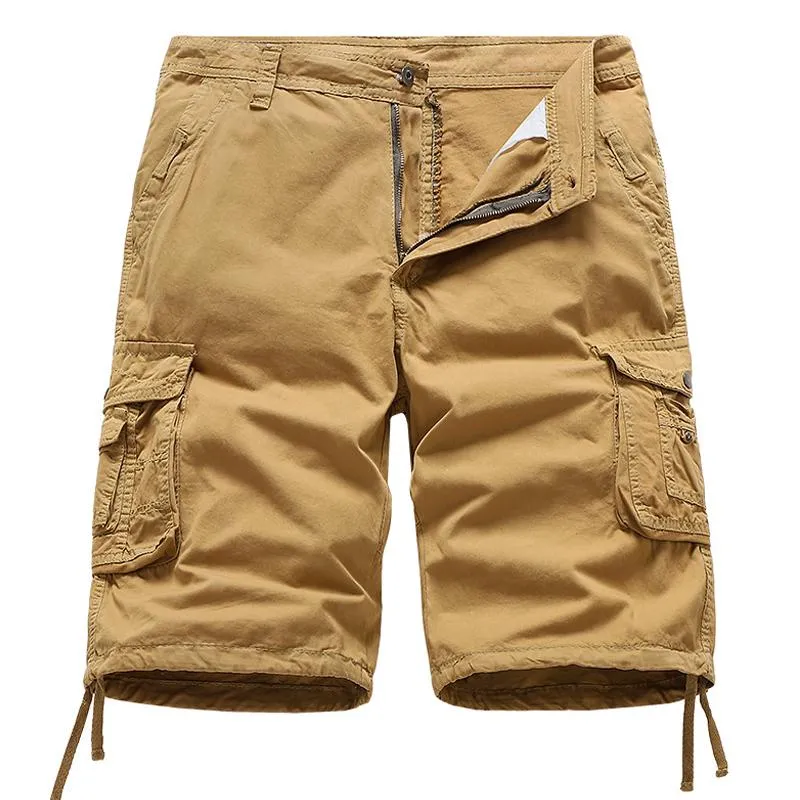 Short décontracté ample en coton uni