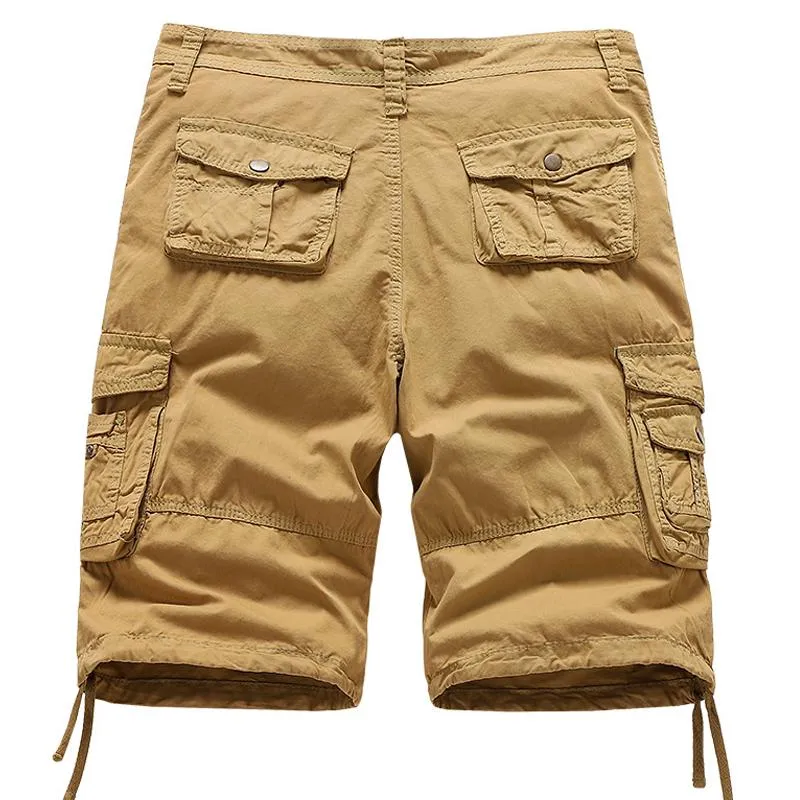 Short décontracté ample en coton uni