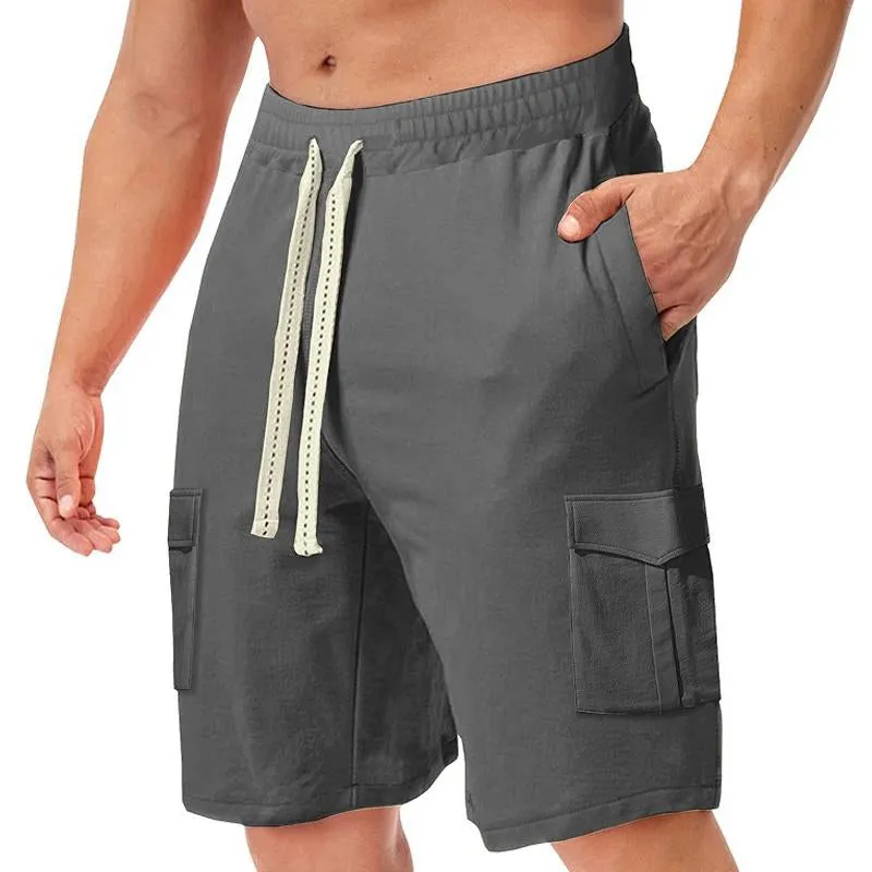 Short décontracté ample à poche pour homme vintage