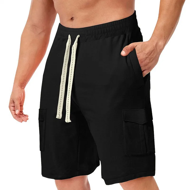 Short décontracté ample à poche pour homme vintage