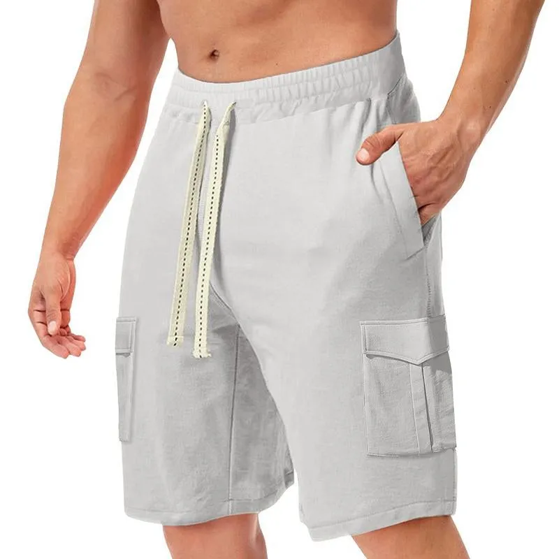 Short décontracté ample à poche pour homme vintage