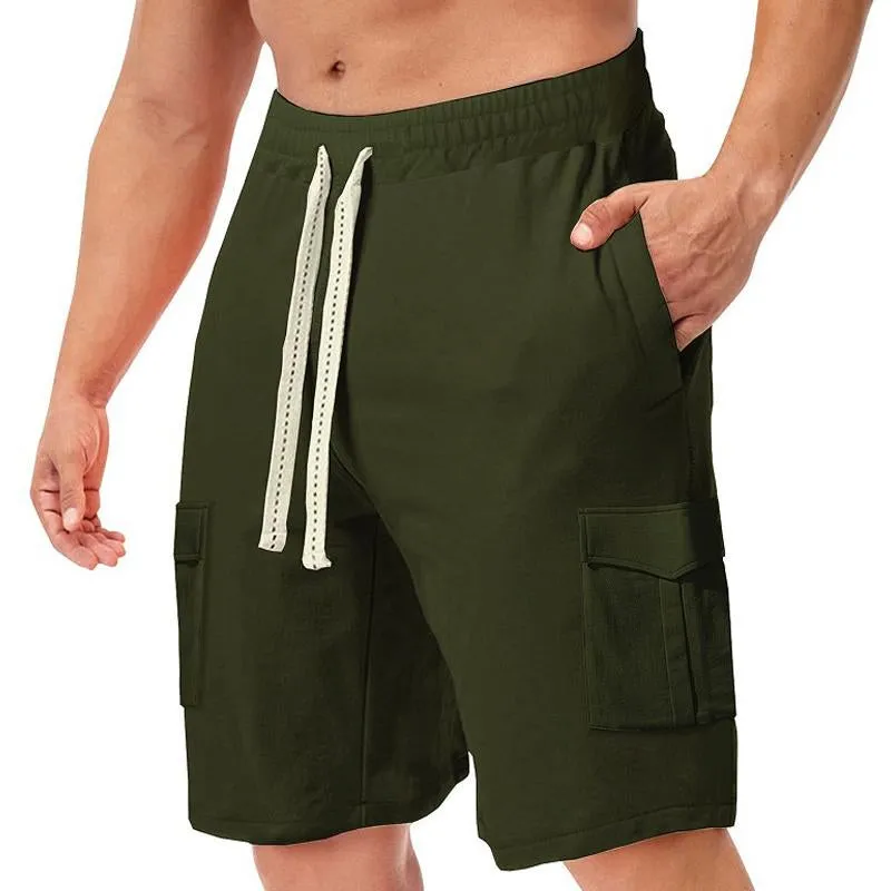 Short décontracté ample à poche pour homme vintage