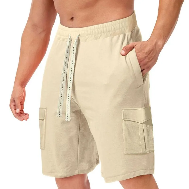 Short décontracté ample à poche pour homme vintage