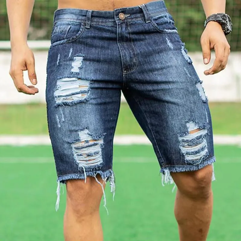 Short en jean déchiré décontracté vintage